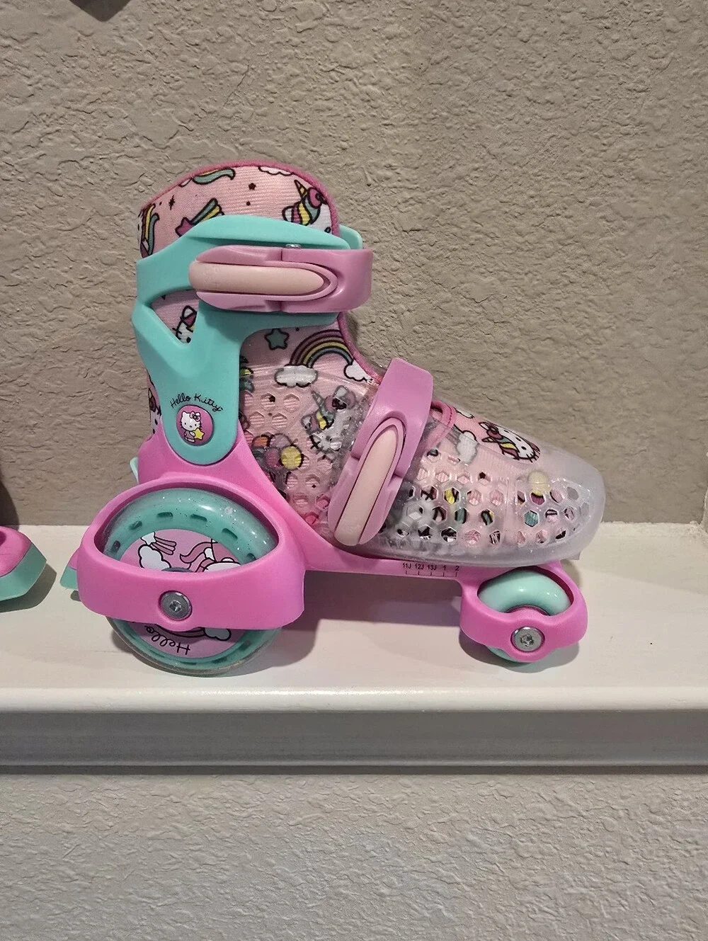 Hello Kitty Kids Adjustable Pink & Mint Roller Skates